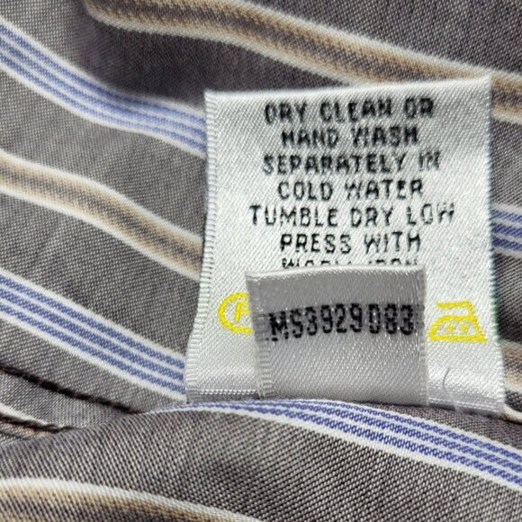 Bugatchi Men's Dress Shirt Size XXL Classic Fit Striped 2 Button Angle Cuff - Picture 9 of 9